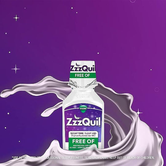 ZzzQuil Nighttime Sleep-aid Liquid Supliment pentru Somn 354ml Berry liniștitoare