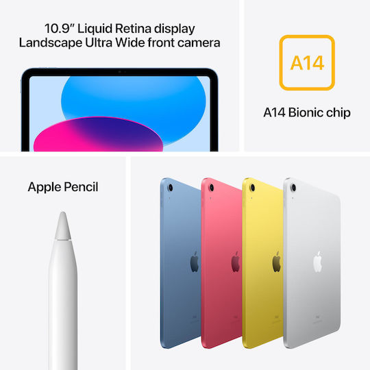 Apple iPad 2022 10.9Inci (4GB/64GB) Argint