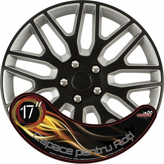 Wheel Covers Set Cridem Dakar Nc 4pcs - Black/silver - 17''