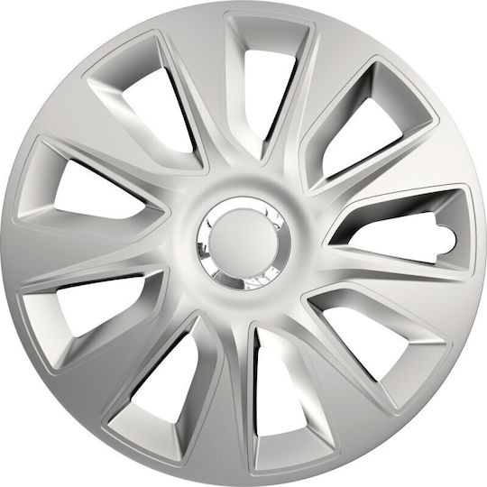Wheel Covers Set Cridem Stratos Rc 4pcs - Silver/chrome - 17''