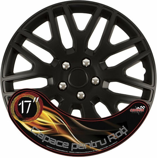 Set Capace De Roți Auto Cridem Dakar Nc 4 Bucăți Negru/ Crom 17''