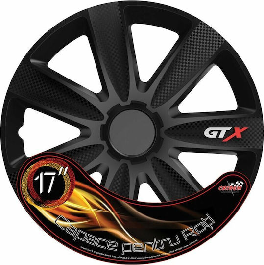 Radzierblenden Set Cridem Gtx Carbon 4tlg - Schwarz - 17''