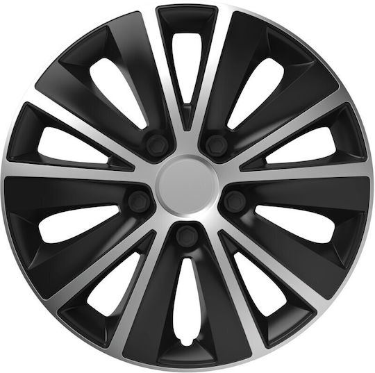 Set Capace De Roți Auto Cridem Rapide 4 Bucăți Argintiu/Negru 14’’