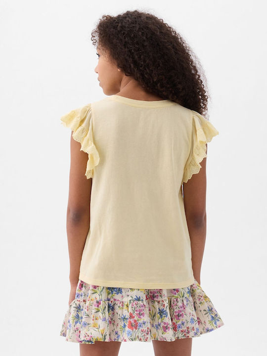 GAP Kids Blouse Short Sleeve Yellow Maize