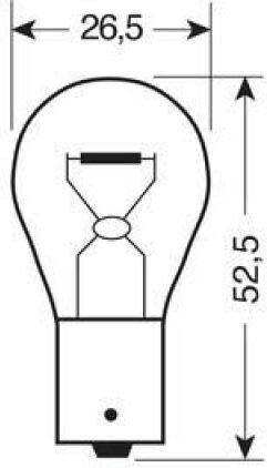 24v - Py21w - 21w Richtung Gelb Bau15s 1St. Lucas