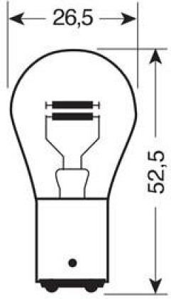 24v - P21/5w - 21/5w Poziție frână Bay15d 1buc Narva
