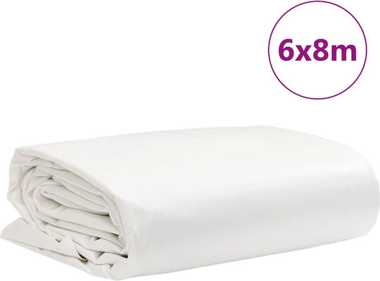 vidaXL Impermeabil Prelată 600gr/m² 8x6m. Heavy Duty Alb