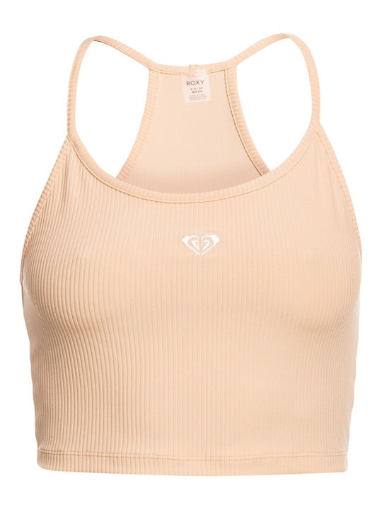 Rise & Vibe Women's Athletic Blouse Sleeveless Toasted Almond
