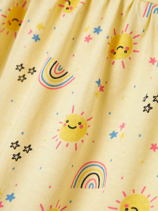 Children's Dress Sleeveless Double Cream Suns
