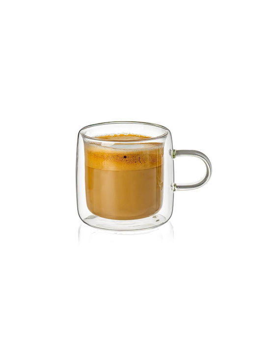 Luigi Ferrero Set of Cups Tea Glass Brown 280ml 1006344 2pcs