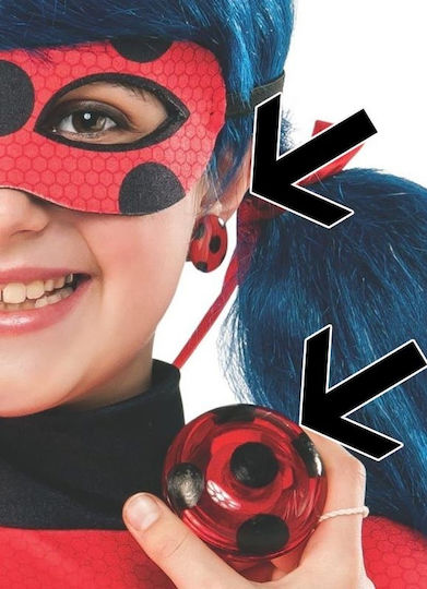 Minunată De carnaval Cercei Roșu din Plastic 1buc