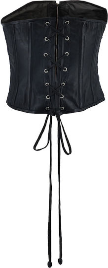 Leather 100 Leather Damenbluse Code: 37-w-corser-zip (schwarz)