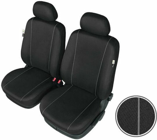 Solid Lux Super Airbag Front Seat Covers 2pcs - Size Xl
