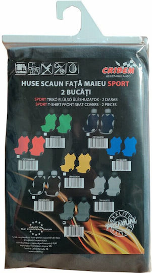 Cridem Sport T-Shirt Vordersitzabdeckungen 2pcs - Graphit