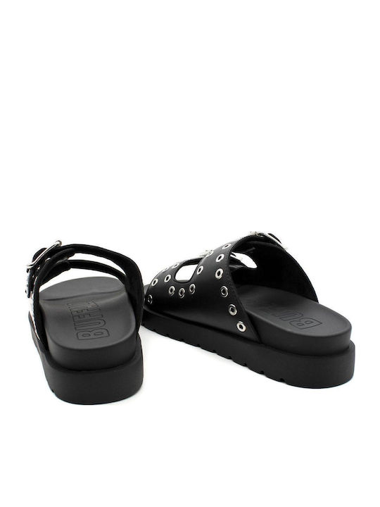 Women's Flat Sandals in Black Color