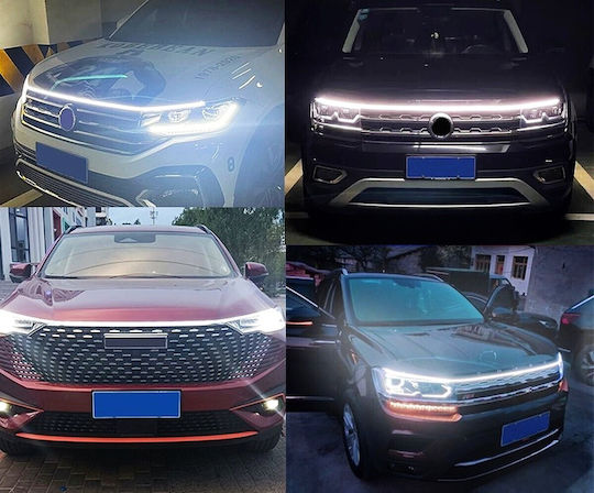 Flexible Daytime Running Lights Under The Hood 120cm Drl Led 12v + Wow - 1 Pc