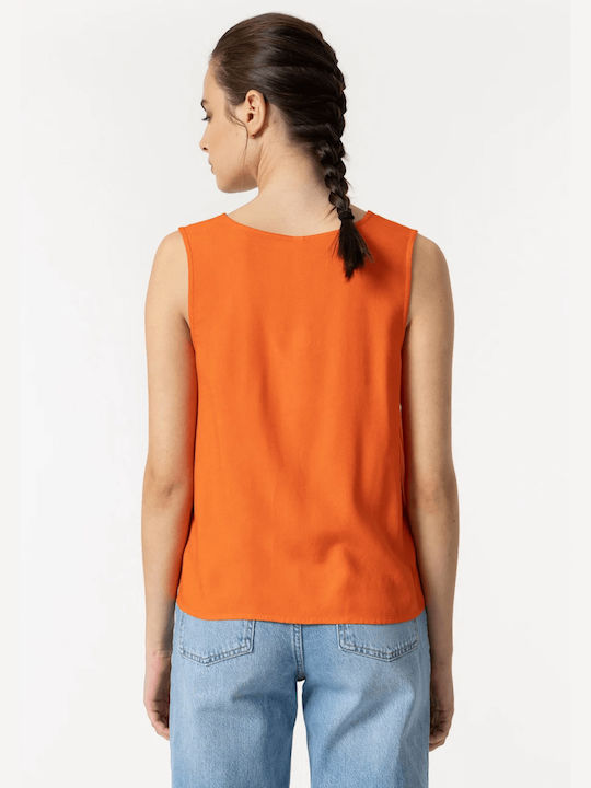 Tiffosi Women's Blouse Sleeveless Orange