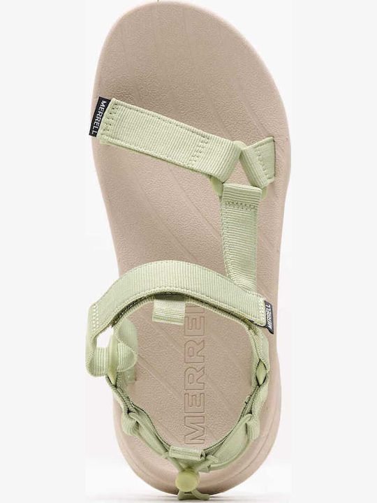 Women's Flat Sandals in Green Color