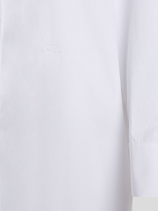 Karl Lagerfeld Langärmelig Damen Hemd White