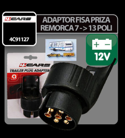 4cars Adapter Steckdose Anhänger mit 7-13 Pin