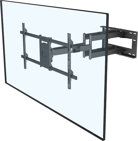 Multibrackets M Universal Long Reach Arm 910mm HD Dual Βάση Τηλεόρασης Τοίχου με Βραχίονα έως 80" και 60kg Μαύρο