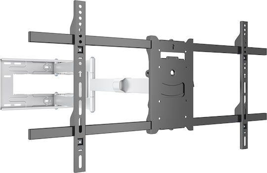 Multibrackets M Universal Long Reach Arm HD 1010mm Single Suport TV de perete cu braț până la 75" și 40kg Alb