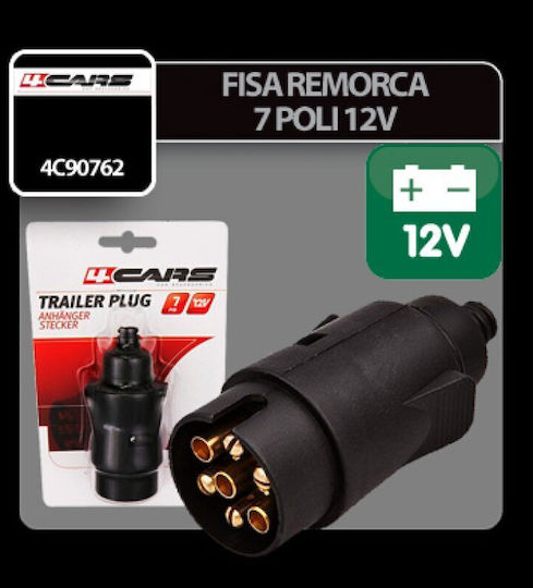 4cars Φις Πρίζας Τρέιλερ με 7 pin 12V
