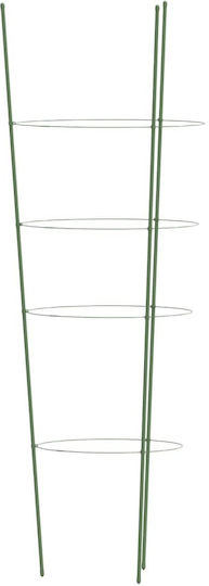 vidaXL Plant Support Rods 90cm from Steel with Support Ring Set of 5pcs