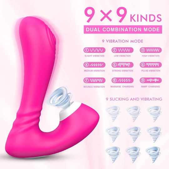 Lyst Kabelloser G-Punkt-Vibrator mit Absaugung Mit 9 Absaugungen & 9 Silikon-Vibrationen