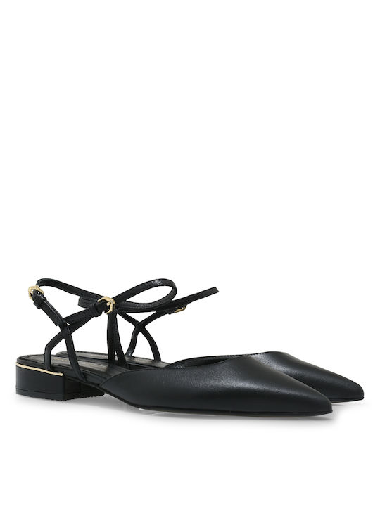 Tsakiris Mallas Leather Black Low Heels