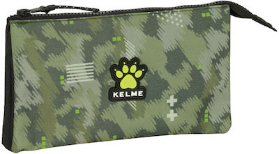 Тройна касета Kelme Travel Black Green 22 X 12 X 3 см