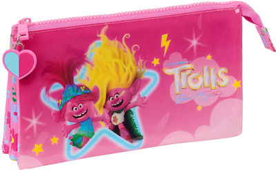 Triple Cassette Trolls Pink 22 X 12 X 3 Cm