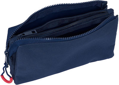 Benetton Italy Navy Blue triplă casetă 22 X 12 X 3 Cm