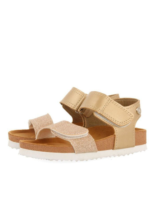 Gioseppo Cork Sandal Angwin 71344 Girl Gold Glitter - Gold