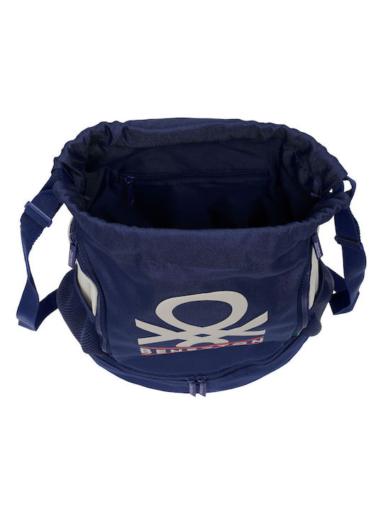 rucsac pentru copii rucsac Benetton Varsity Grey Navy Blue 35 X 40 X 1 Cm