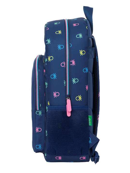 Benetton School Bag Backpack Elementary, Elementary in Blue color