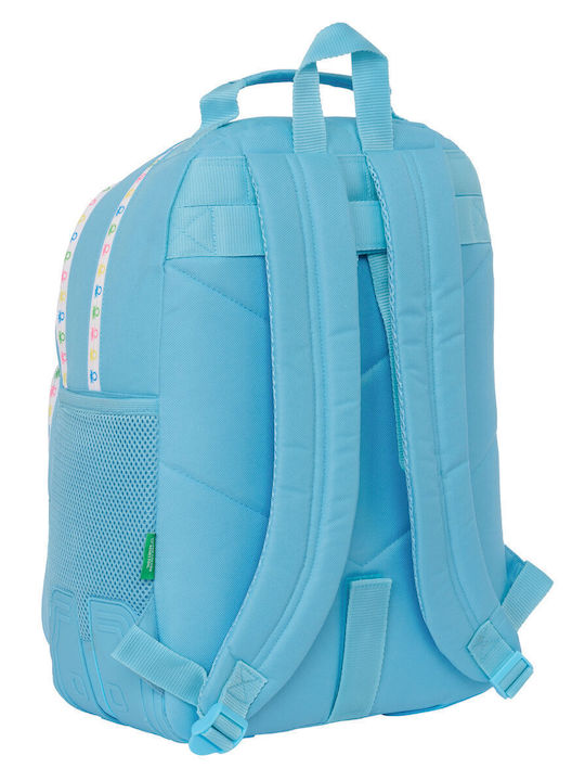 Σχολική Τσάντα Benetton Spring Celeste 32 X 42 X 15 Cm