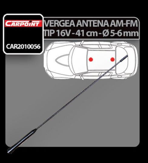 Carpoint Replacement Mast (am/fm) - 41 Cm - Ø 5-6 Mm