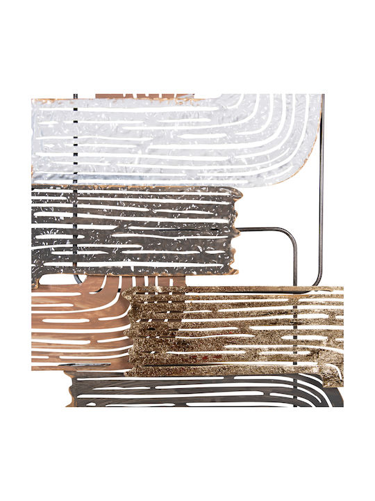 Freebox Geometric Brown Metallic Wall Decor Element 109x4x58cm (Various Colors)