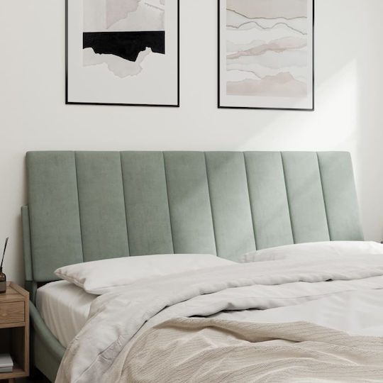 vidaXL Stoff-Kopfstütze für Betten Hellgrau 140x45cm