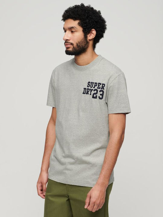 Superdry T-shirt Bărbătesc cu Mânecă Scurtă Gri