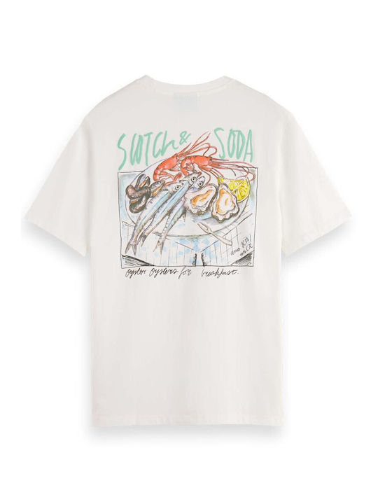 Scotch & Soda Men's Short Sleeve T-shirt White