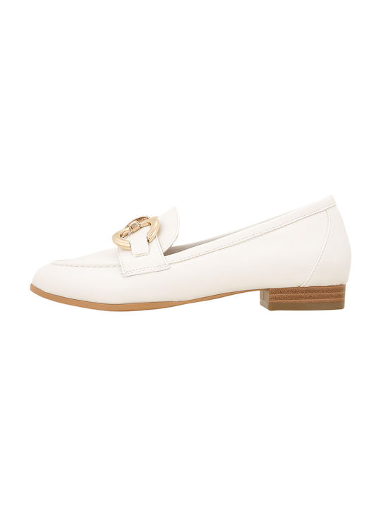 Gianna Kazakou Leather Women's Moccasins in White Color