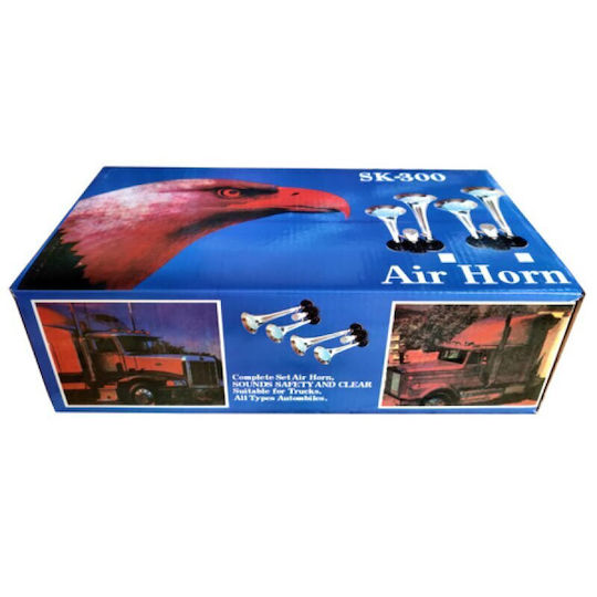 Electropneumatic Horn With 2 Chromed Horns 12/24v - 29cm