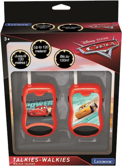 Lexibook Cars The Movie Disney Lighting Mcqueen Walkie-talkies, Communication Game For Children, Belt Clip For Transport, Battery, Red Black, Tw12dc