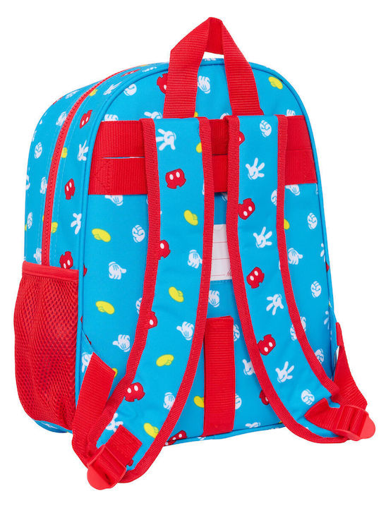 School Bag Mickey Mouse Clubhouse Fantastic Blue Red 28 X 34 X 10 Cm