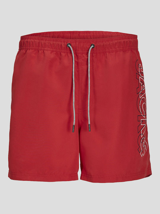 Jack & Jones Costum de baie pentru copii Pantaloni scurți de înot Red