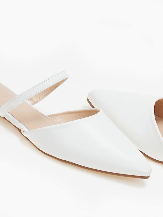 Issue Fashion Heel Mules White