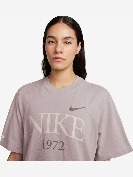 Nsw Classic Boxy Tshirt Γυναικείο Αθλητικό T-shirt Λιλά
