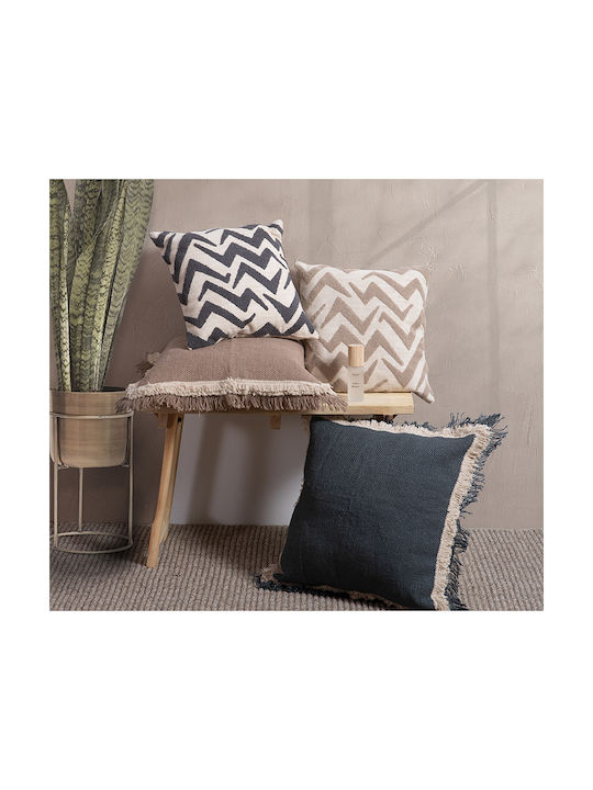 Nef-Nef Homeware Sofa Cushion Klingon From 100% Cotton Anthracite 60x60cm